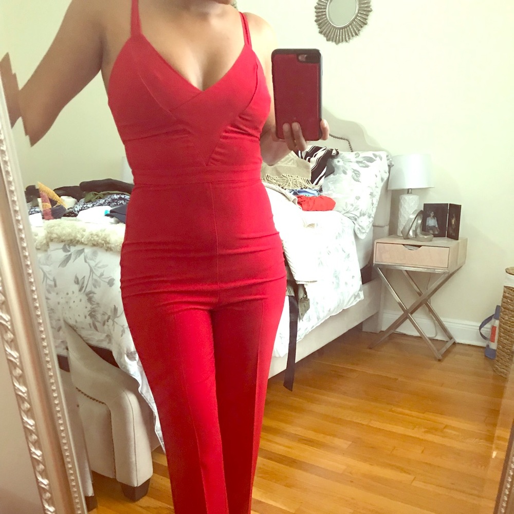 Red jumpsuit